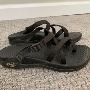 Women's Chaco Black backless Z sandals 8